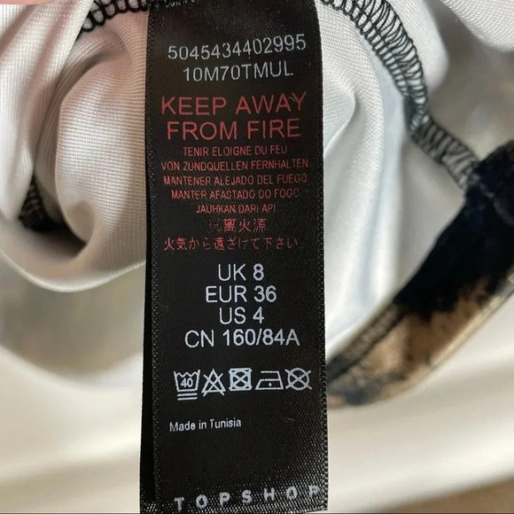 NEW TopShop Acid Wash Tie Dye Pullover Velvet Hoodie Sweatshirt Size US 4 Small - Picture 10 of 10